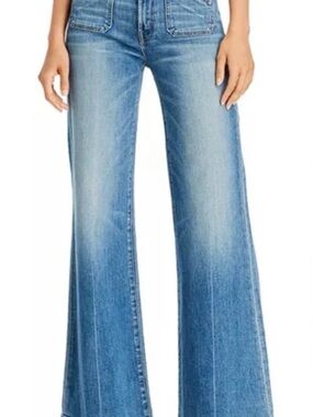MOTHER Light Blue Wide-Leg Jeans